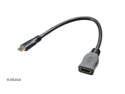 AKASA kabel HDMI- mini HDMI 25cm (AK-CBHD10-25BK)