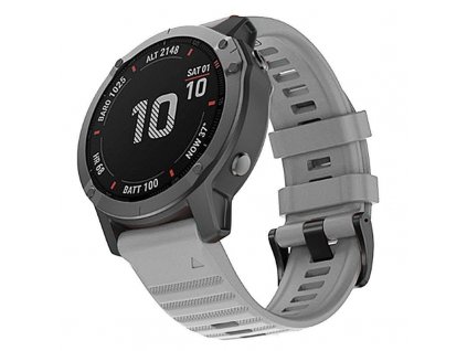 RhinoTech řemínek pro Garmin QuickFit silikonový outdoor 22mm šedý (RTSS-014-GY)