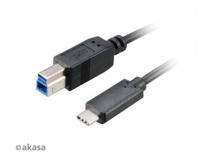 Akasa kabel USB 3.1 USB-C na USB-B, 1m (AK-CBUB28-10BK)