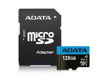 ADATA Premier microSDXC 128GB UHS-I Class10 A1 85/25MB/s + SD adaptér (AUSDX128GUICL10A1-RA1)