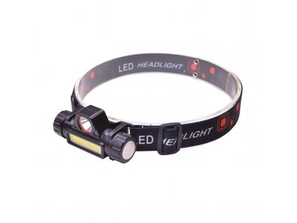 Solight LED čelová nabíjecí svítilna, 3W + COB,150 + 120lm, Li-ion, USB (WN32)