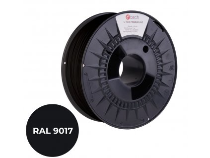 C-TECH PREMIUM LINE, PETG, dopravní černá, RAL9017, 1,75mm, 1kg (3DF-P-PETG1.75-9017)