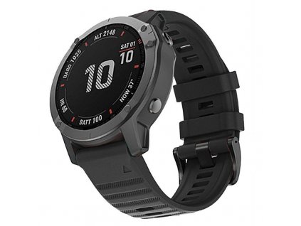 RhinoTech řemínek pro Garmin QuickFit silikonový outdoor 22mm černý (RTSS-013-BK)