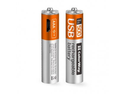 ColorWay nabíjecí baterie AAA USB 400mAh 2ks (CW-UBAAA-01)