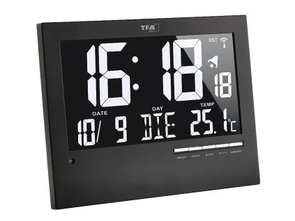 TFA rádiem řízené nástěnné hodiny s češtinou a automatickým podsvícením - 60.4508 (TFA60.4508)