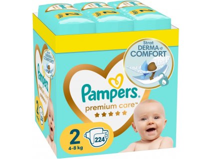 Pampers Premium Care Plenky Velikost 2, 4-8kg, 224ks (8006540855850)