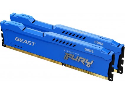 Kingston Fury Beast DIMM DDR3 16GB 1600MHz modrá (Kit 2x8GB) (KF316C10BK2/16)