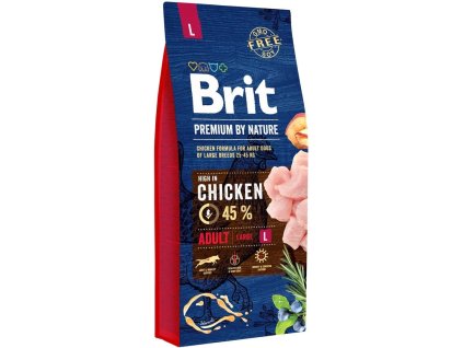 Brit Premium by Nature Adult L 15kg granule pro psy (8595602526468)