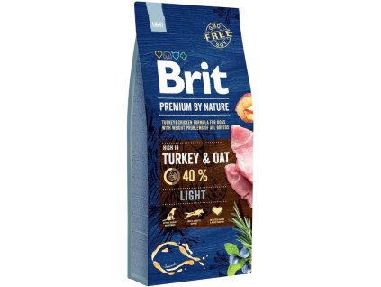 Brit Premium by Nature Light 15kg granule pro psy (8595602526604)