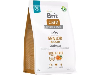 Brit Care Dog Grain-free Senior & Light, 3kg granule pro psy (8595602558933)