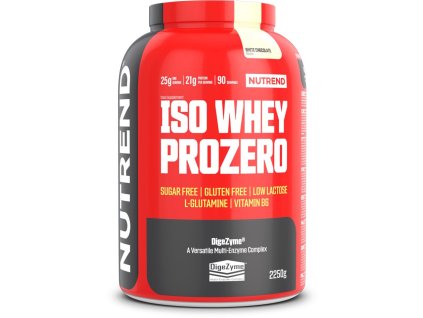 Nutrend ISO WHEY PROZERO 2250 g, bílá čokoláda (VS-102-2250-BČ)