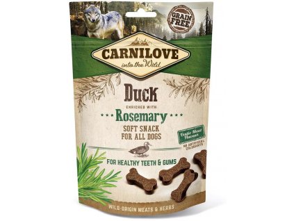 Carnilove Dog Semi Moist Snack Duck enriched with Rosemary 200g pamlsky pro psy (8595602527311)