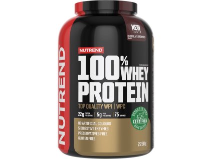 Nutrend 100% WHEY protein 2250 g, čokoládové brownies (VS-032-2250-ČOB)