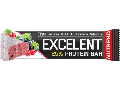 Nutrend EXCELENT protein bar 85 g, černý rybíz s brusinkami (VM-025-85-ČRB)