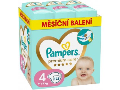 Pampers Premium Care Plenky Velikost 4, 9-14kg, 174ks (8006540855935)