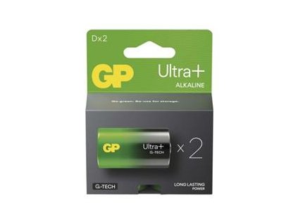 GP alkalická baterie ULTRA PLUS D velké mono (LR20) 2pack (1013422000)