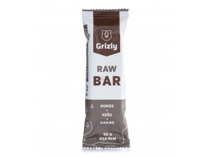 GRIZLY Raw Bar Kokos - Kešu - Kakao 55 g (8595678404608)