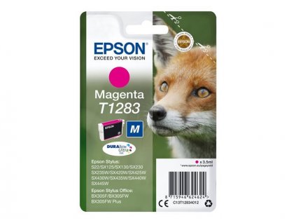 Epson T1283 Magenta 3,5ml pro Stylus S22/SX125/SX130/420W/425W, Stylus Office BX305F - originální (C13T12834012)