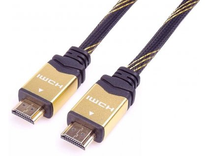 HDMI 2.0b High Speed + Ethernet kabel HQ, zlacené konektory, 3m (kphdm2q3)