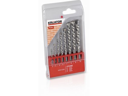 Kreator KRT012202 - 8 ks Vrtáků do zdiva 3-10 mm (KRT012202)