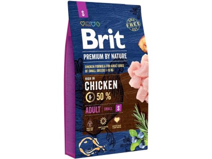 Brit Premium by Nature Adult S 8kg granule pro psy (8595602526307)