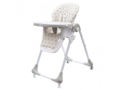 New Baby Jídelní židlička Gray Star - ekokůže (8596164044674)