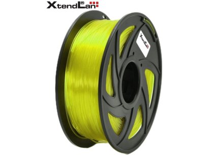XtendLAN PLA filament 1,75mm průhledný žlutý 1kg (3DF-PLA1.75-TYL 1kg)