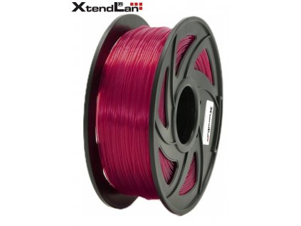 XtendLAN PETG filament 1,75mm průhledný červený 1kg (3DF-PETG1.75-TRB 1kg)