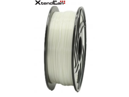 XtendLAN PLA filament 1,75mm průhledný bílý/natural 1kg (3DF-PLA1.75-TPN 1kg)