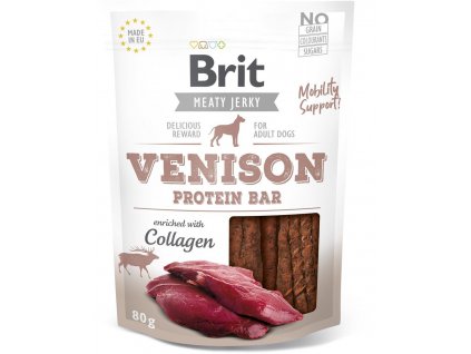 Brit Jerky Venison Protein Bar 80g pamlsky pro psy (8595602543731)