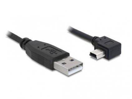 Delock kabel USB 2.0 A-samec > USB mini-B 5-pin samec pravoůhlý, 0,5m (82680)