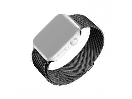 Fixed Mesh Strap síťovaný nerezový řemínek pro Apple Watch 42/44/45mm, černý (FIXNST-434-BK)