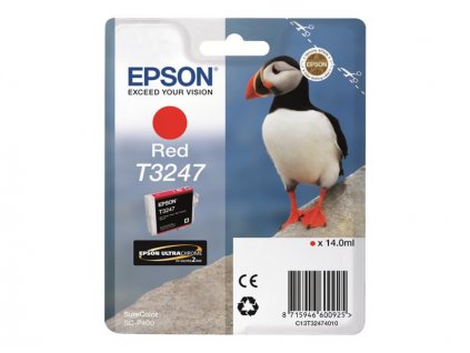 Epson inkoust T3247 Red, červená - originální (C13T32474010)