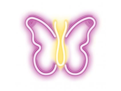 Dekorativní LED neon Motýl růžový (RTV100306)