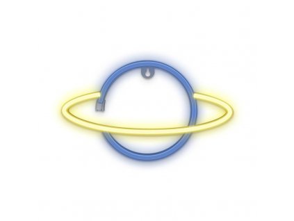 Dekorativní LED neon Saturn modro žlutý (RTV100228)
