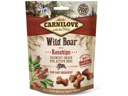 Carnilove Dog Crunchy Snack Wild Boar with Rosehips with fresh meat 200g pamlsky pro psy (8595602527298)