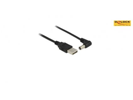Delock napájecí kabel USB > DC 5.5 x 2.1 mm samec 90° 1.5 m (83578)