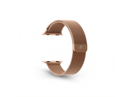 RhinoTech ocelový řemínek milánský tah pro Apple Watch 38 / 40 / 41mm růžově-zlatý (RTACC218)