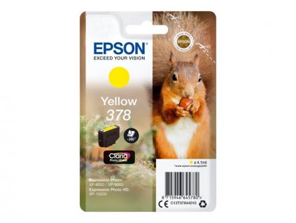 Epson 378 Claria Photo HD Ink Yellow, žlutá - originální (C13T37844010)