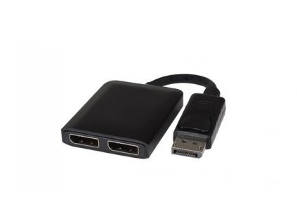 Adaptér DisplayPort - 2x DisplayPort, MST,rozšíření+zrcadlení+2 obrazy, 4K*2K@30Hz (kportad17)