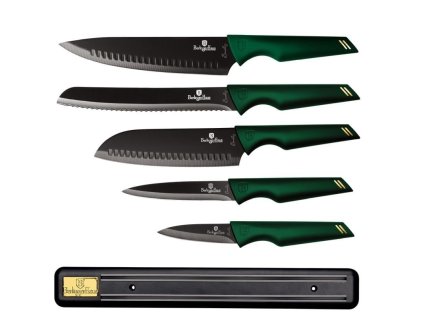 BerlingerHaus Sada nožů 6 ks Emerald Collection s magnetickým držákem (BH-2696)