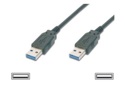 Kabel USB 3.0 Super-speed 5Gbps A-A propojovací 9pin 3m (ku3aa3bk)