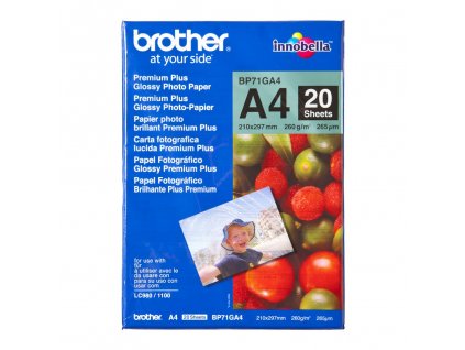 Brother BP71GA4 fotopapír A4 lesklý, 20 listů, 260g (BP71GA4)