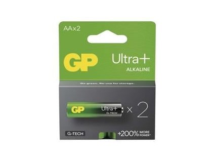 GP alkalická baterie ULTRA PLUS AA (LR6) 2Ks (1013222000)