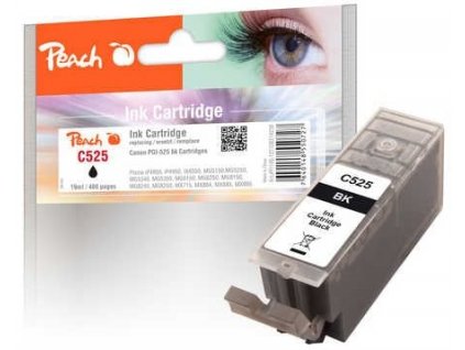 Peach C525 černá kompatibilní s Canon PGI-525 (314238)