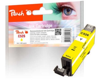 PEACH kompatibilní cartridge Canon CLI-526Y, Yellow, 9 ml (314461)