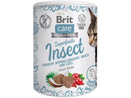 Brit Care Cat Snack Superfruits Insect 100g pamlsky pro kočky (8595602555703)