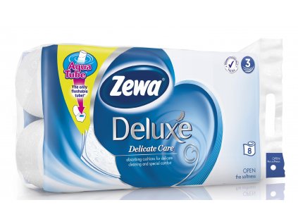 ZEWA Toaletní papír, 3vrstvý, 8 rolí, "Deluxe", bílý (KHHZ02)