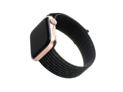 Nylonový řemínek FIXED Nylon Strap pro Apple Watch 38/40/41 mm, reflexně černý (FIXNST-436-REBK)