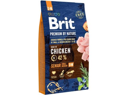 Brit Premium by Nature Senior S+M 8kg granule pro psy (8595602526406)